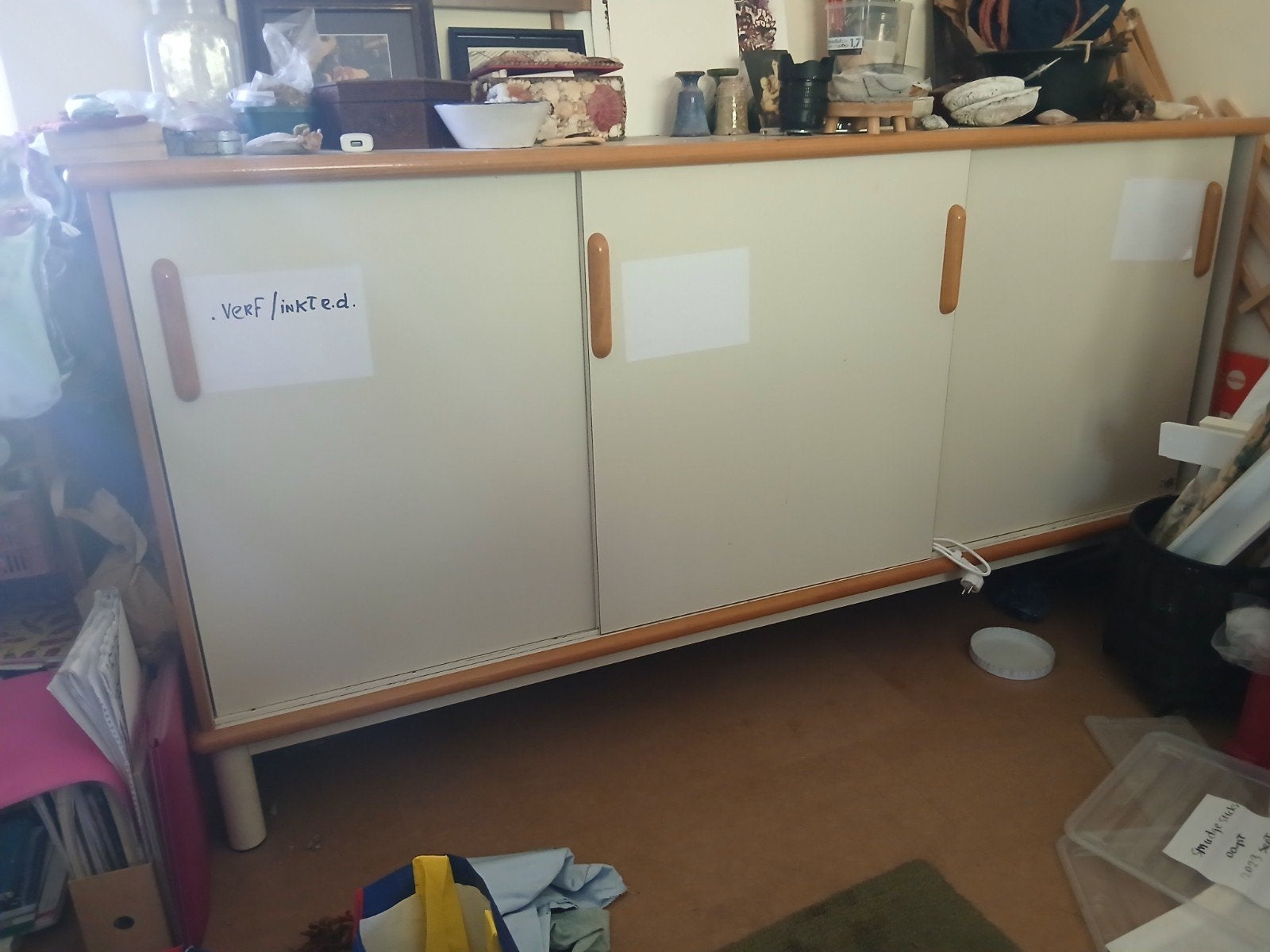 Pastoe kast met goed lopende schuifdeuren, Ophalen, Gebruikt, 150 tot 200 cm, Minder dan 100 cm