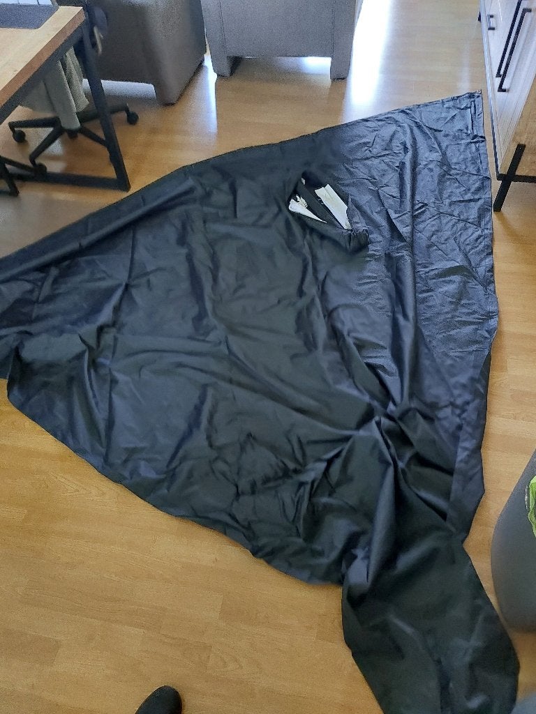 1 zwart wind scherm 3x3m  voor de camping, Ophalen of Verzenden, Nieuw
