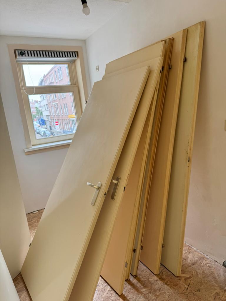 Opdek binnendeuren, Ophalen, Gebruikt, 80 tot 100 cm, Binnendeur