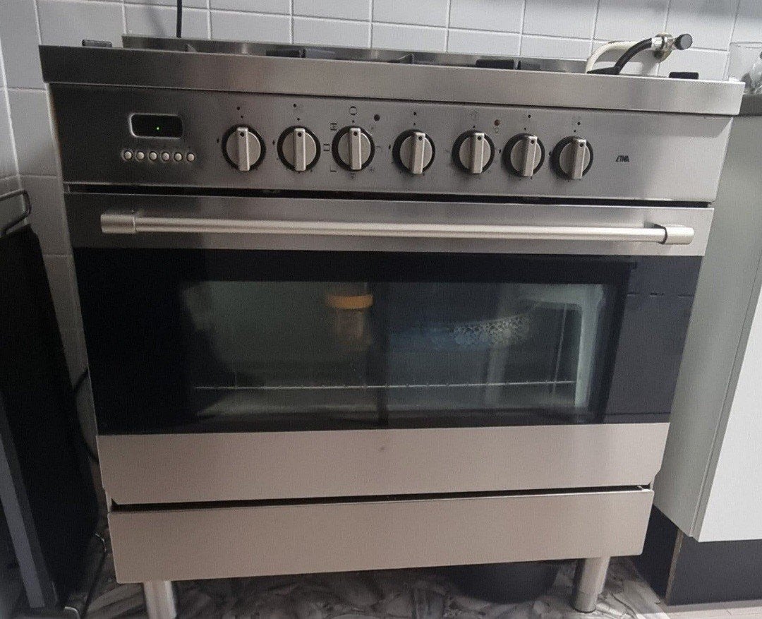 Etna gasfornuis 90cm breed - oven defect, 1 pit werkt niet, Gebruikt, 60 cm of meer, Ophalen of Verzenden, Gas