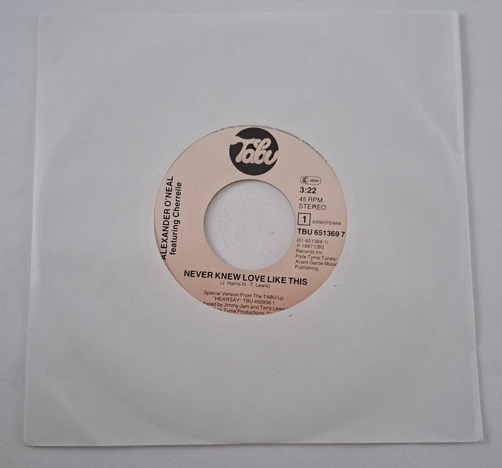Alexander O'Neal feat. Cherrelle - Never knew love like this, Gebruikt, Ophalen of Verzenden, Pop, Overige typen