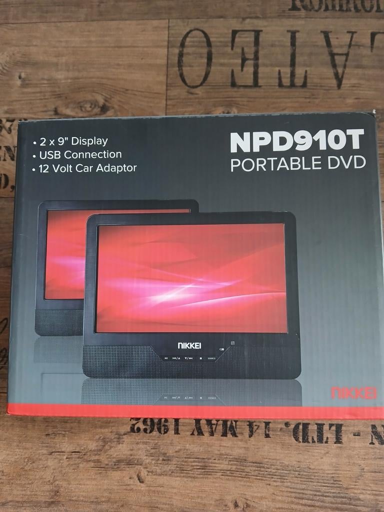 Nikkei portable dvd speler auto/ 2 schermen voor in de auto, Audio, Tv en Foto, Dvd-spelers, Ophalen of Verzenden, Zo goed als nieuw