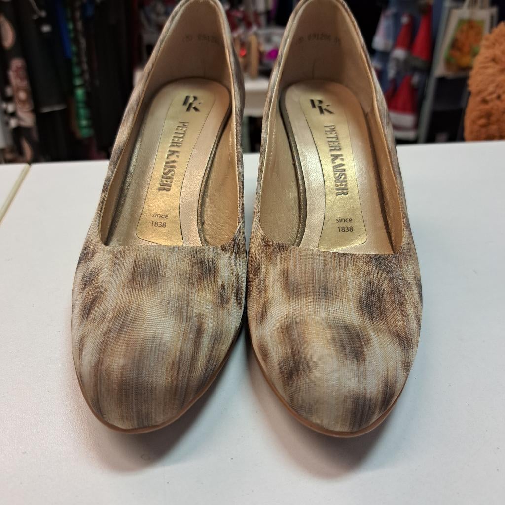 Peter Kaiser pumps dierenprint beige/ bruin mt 5 -38 44152, Peter Kaiser, Pumps, Bruin, .
