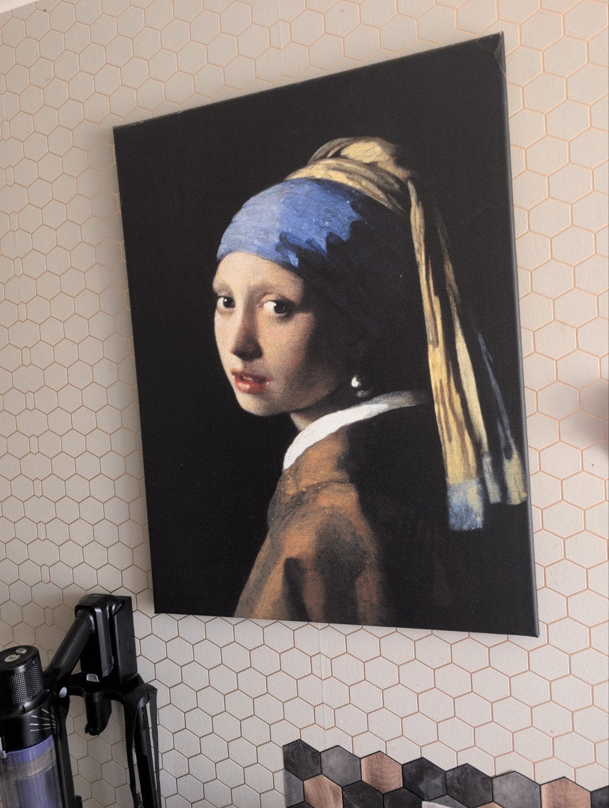 Canvas 'Meisje met de Parel', Huis en Inrichting, Ophalen