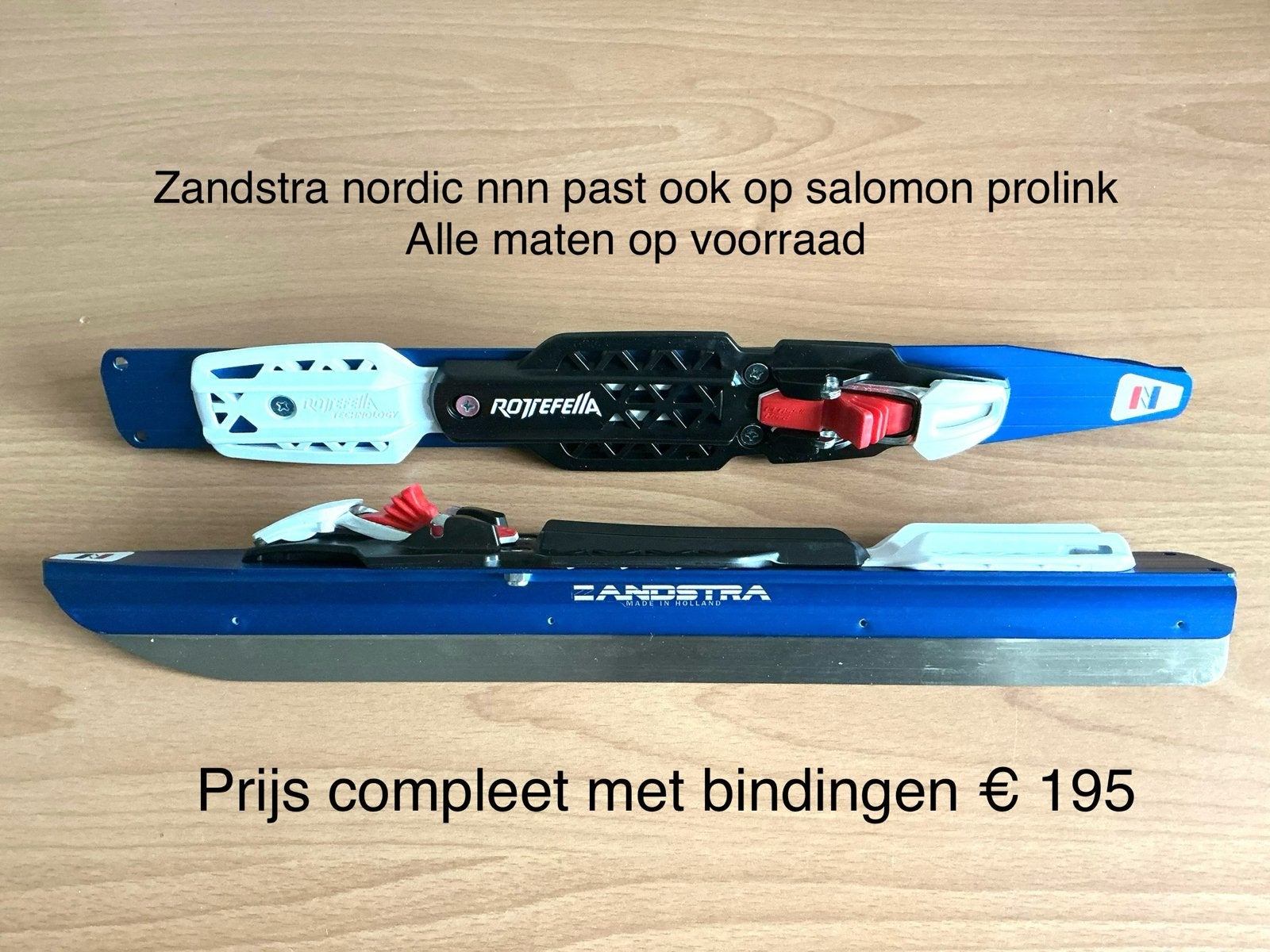 Zandstra Nordic Clicknoorijzers met NNN bindingen, Klapschaats, Zandstra, Onbekend, Nieuw