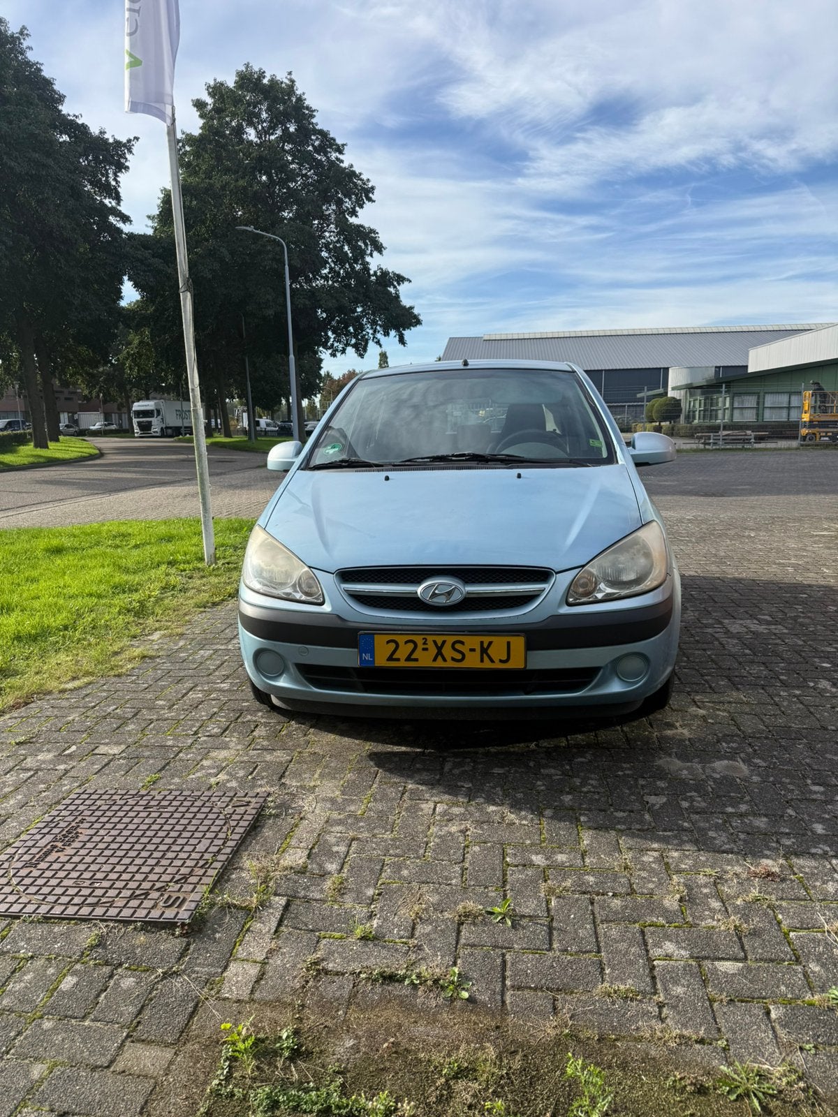Hyundai Getz 1.1 5DRS 2007 Blauw met nieuwe apk, Auto's, Voorwielaandrijving, 450 kg, 31 €/maand, 4 cilinders