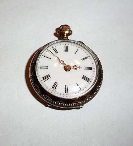 Zakhorloge Remontoir Cylindre zilver verguld, Verzenden, Gebruikt