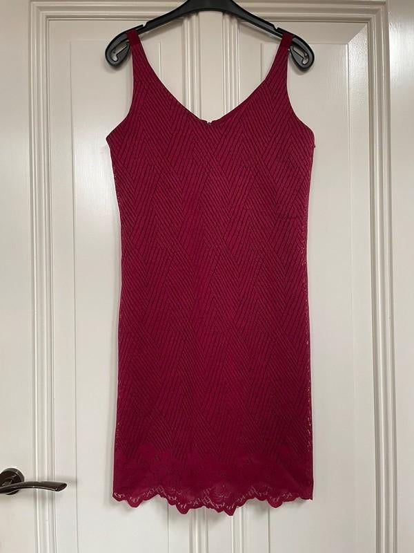 Encuentro bordeauxrode jurk maat S, Kleding | Dames, Maat 38/40 (M), Encuentro, Ophalen of Verzenden, Zo goed als nieuw