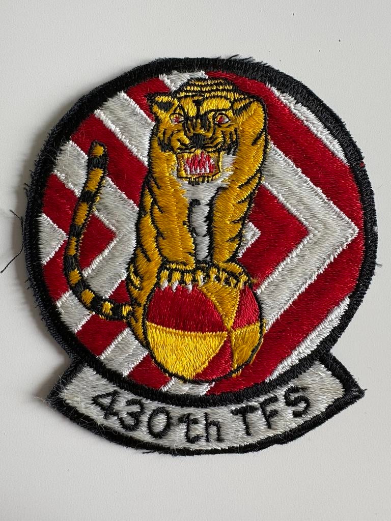 USAF 430th Tactical Fighter Squadron patch, Ophalen of Verzenden, Luchtmacht, Amerika, Embleem of Badge