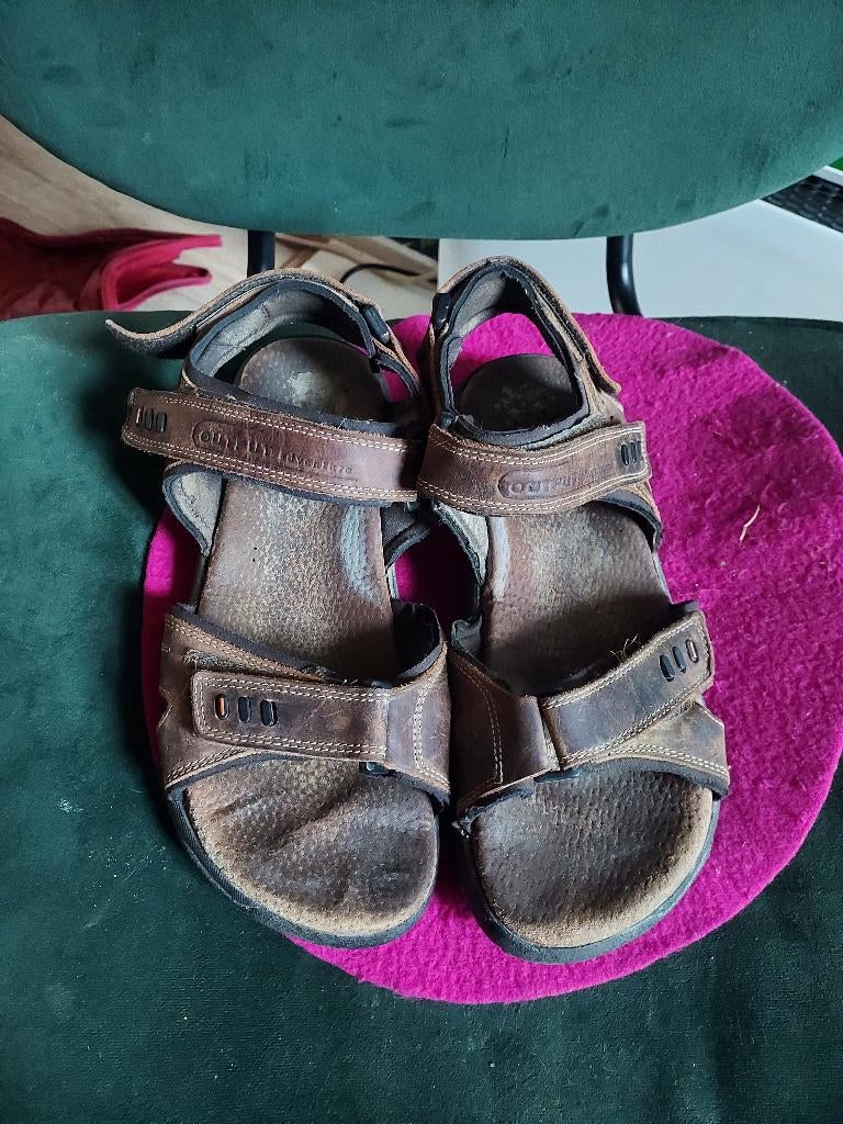 Leren sandalen Output maat 41, Bruin, Gedragen, Ophalen, Sandalen