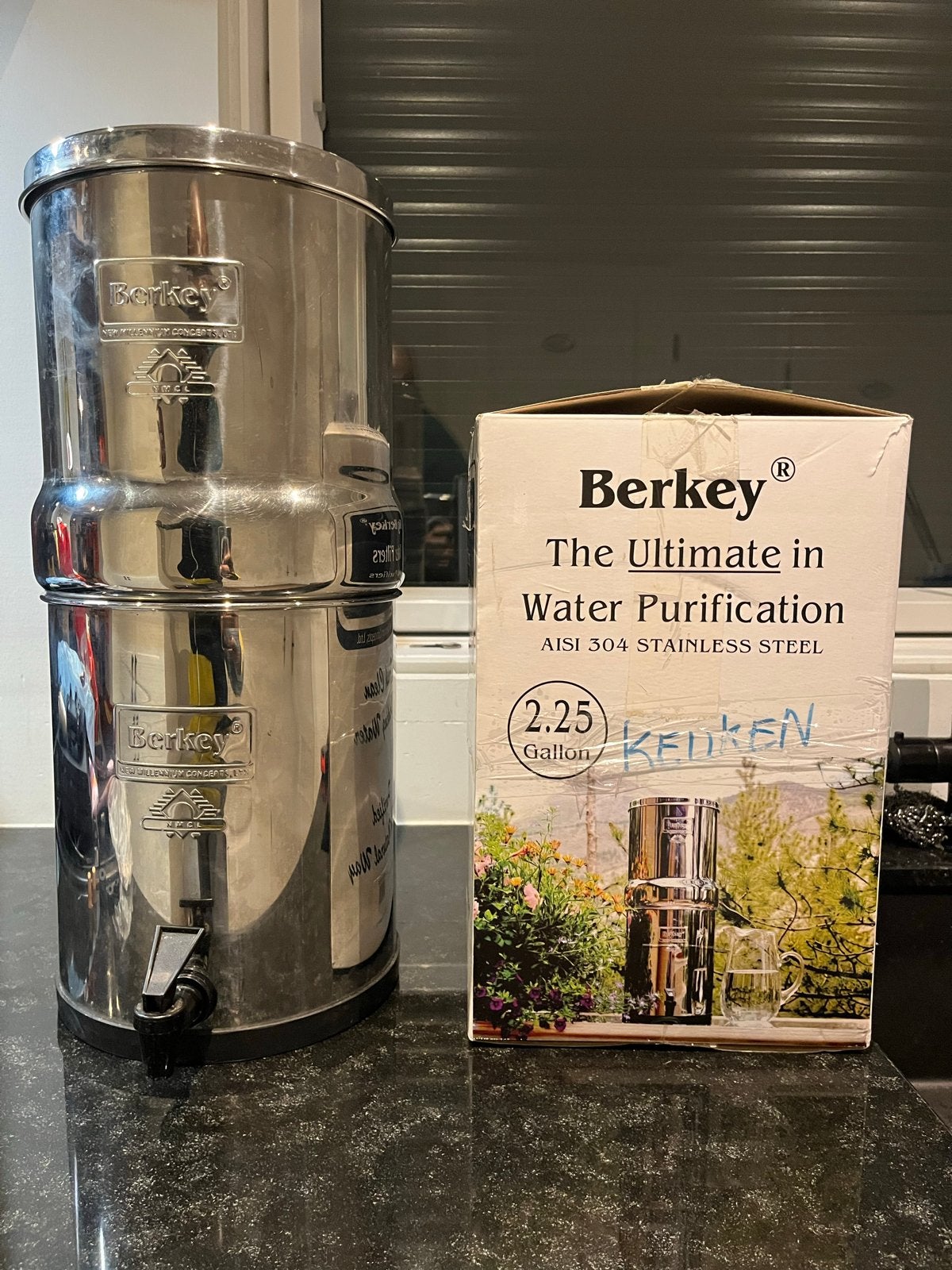 Berkey Waterfilter RVS - 2.25 Gallon (8.5 Liter), Ophalen of Verzenden, Gebruikt