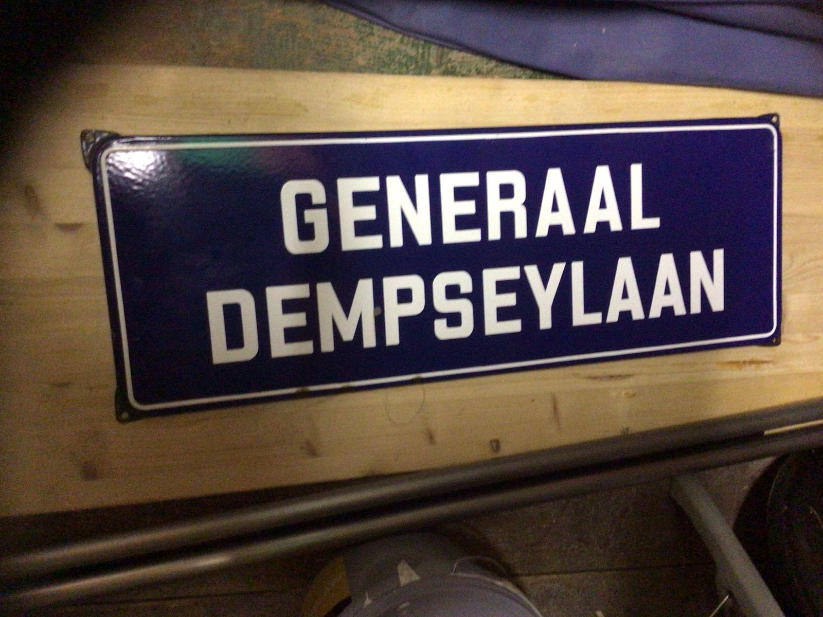 Emaille straatnaambord 'Generaal Dempseylaan', Ophalen of Verzenden
