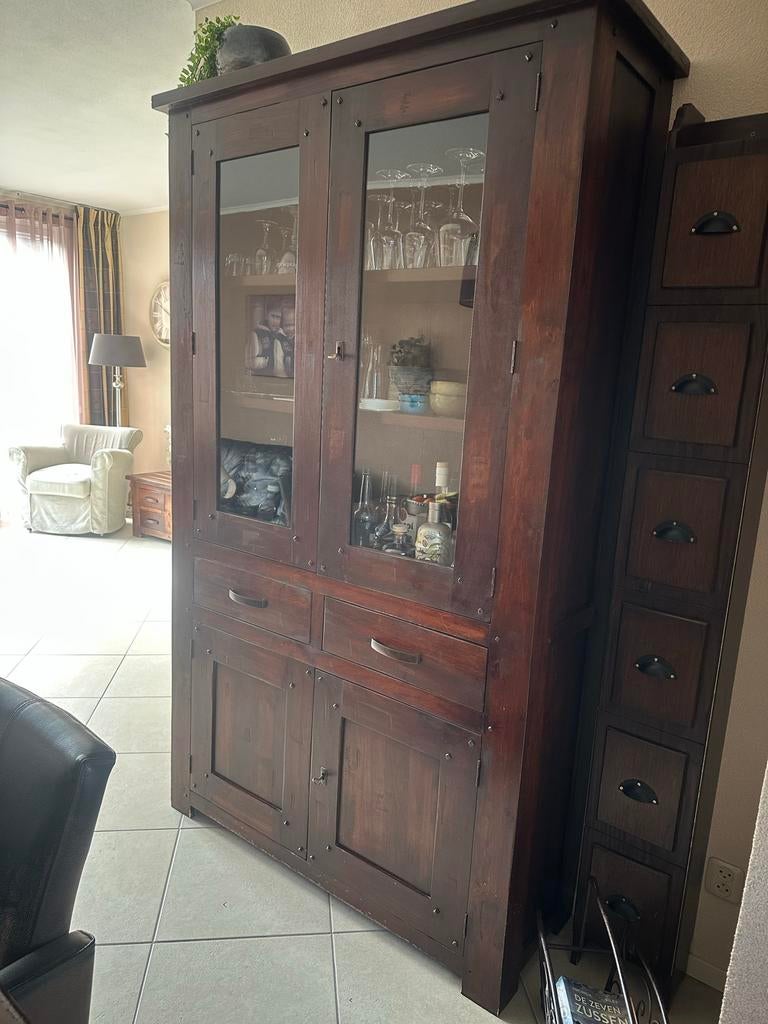 Complete inboedel of per stuk, houten tafels, kast, bankstel, Huis en Inrichting, Ophalen