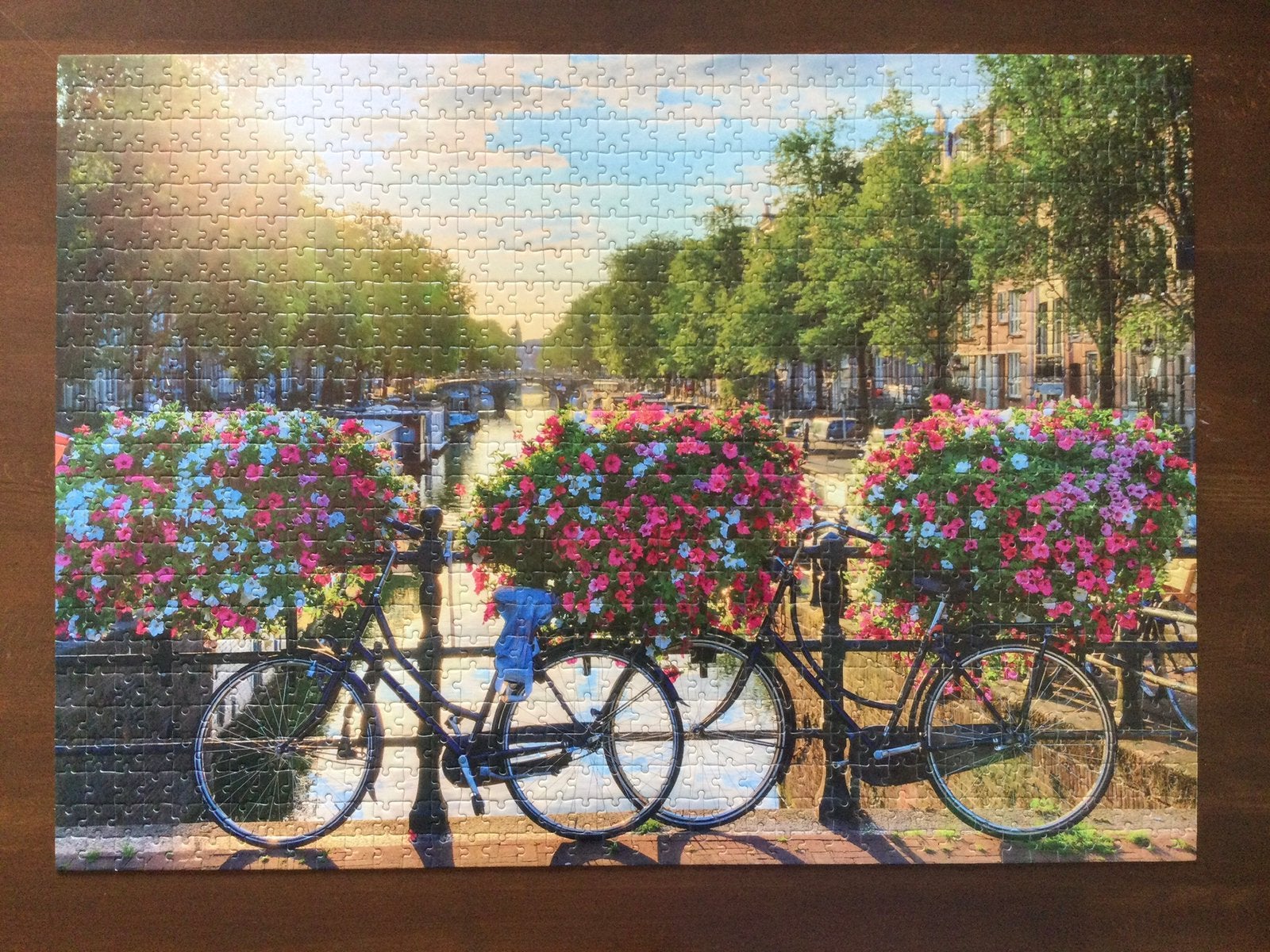 Puzzel 1000stukjes Amsterdam gracht, Ophalen of Verzenden, 500 t/m 1500 stukjes, Zo goed als nieuw, Legpuzzel