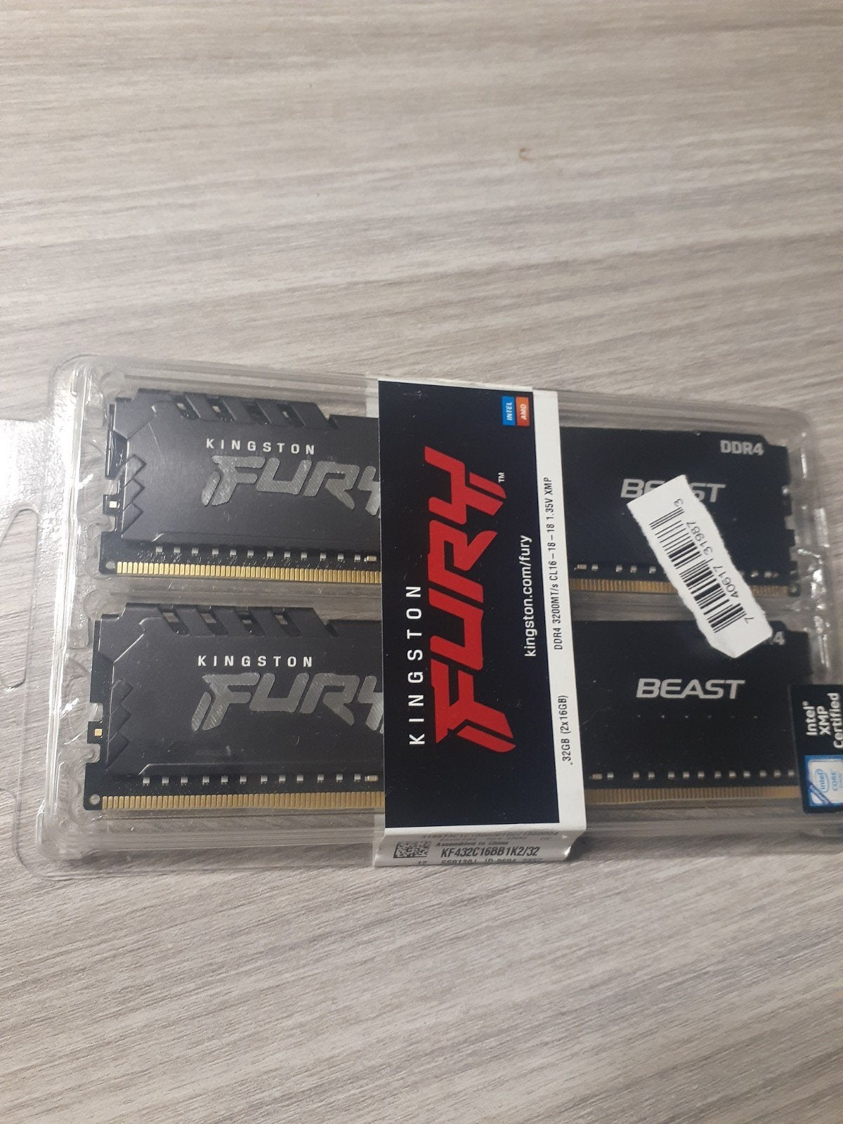 Kingston FURY Beast 2x16GB (32GB) 3200MHz DDR4 - 2 sets besc, Computers en Software, RAM geheugen, 32 GB, DDR4, Ophalen of Verzenden