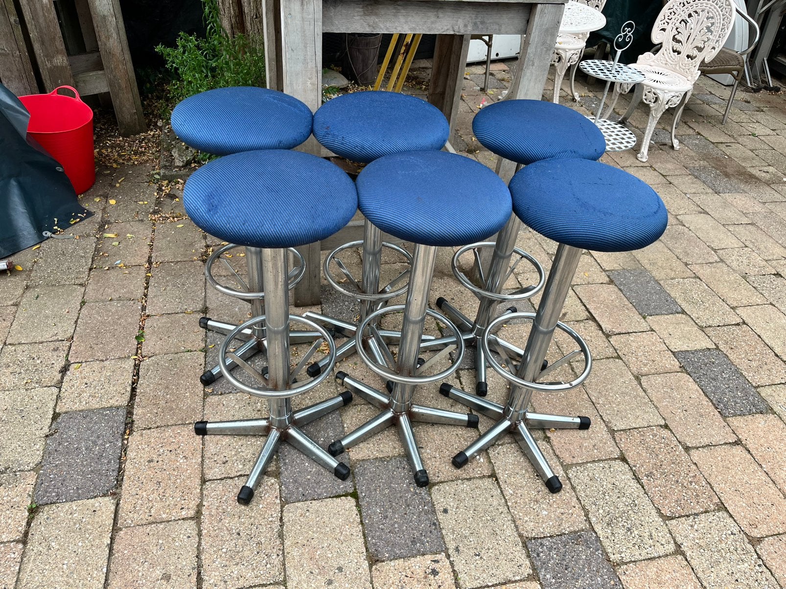 Nette barkrukken te koop, Huis en Inrichting, Ophalen, Met voetsteun, 60 tot 90 cm, Metaal