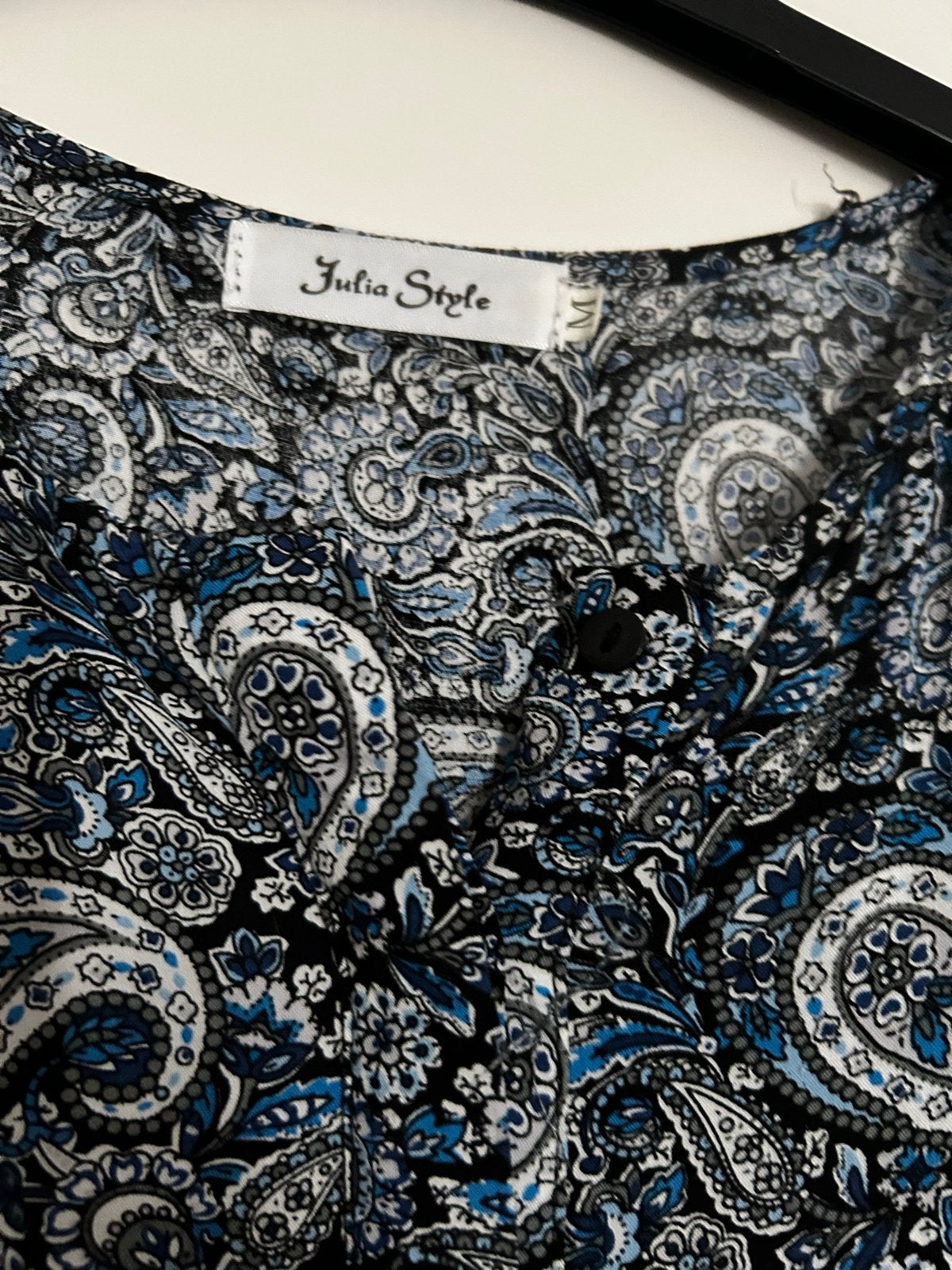 Julia Style Jurk met Paisley Print - Maat M, Maat 38/40 (M), Blauw, Ophalen of Verzenden, Zo goed als nieuw