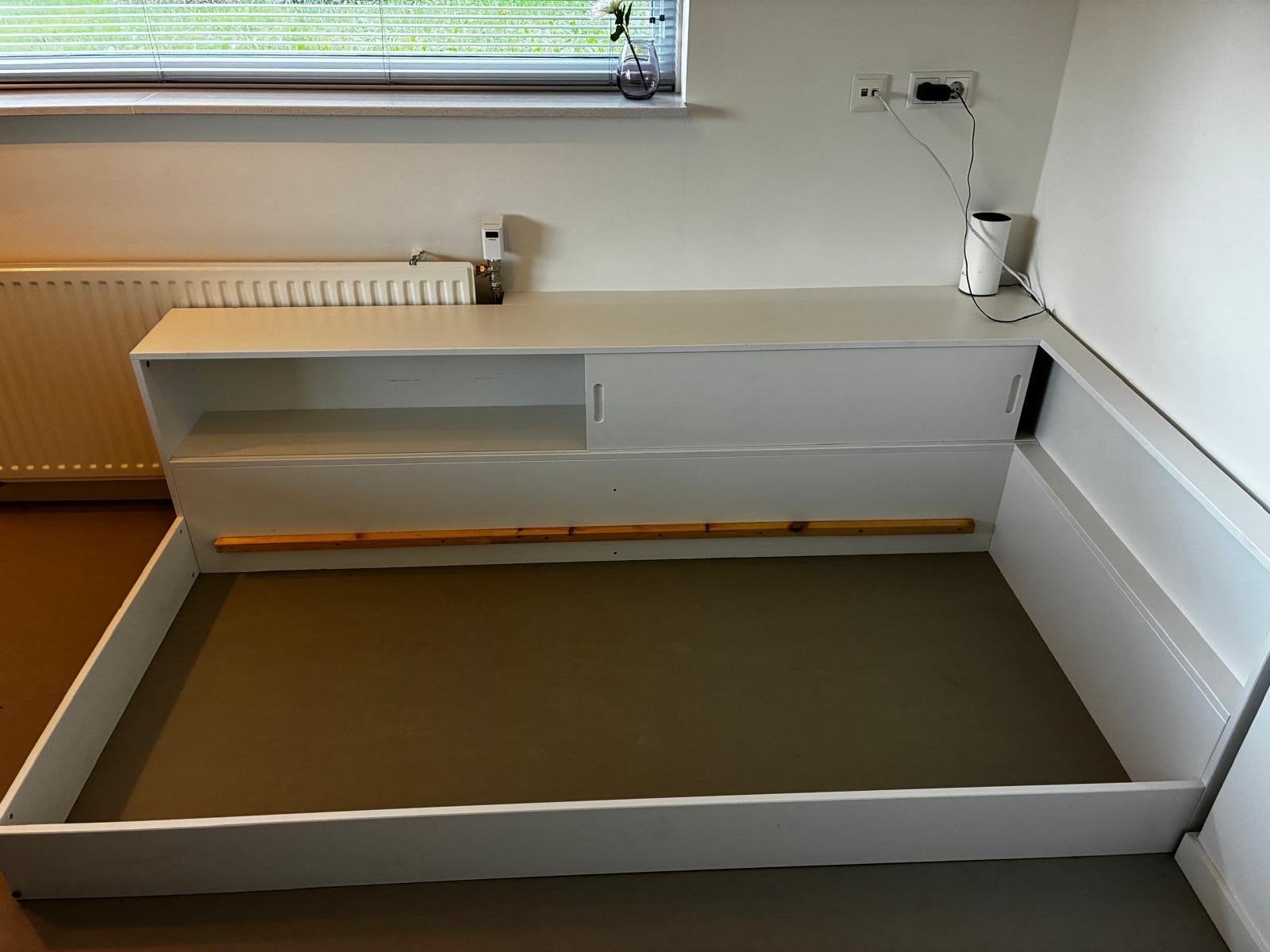 WOOOD Connect Hoekbed – grenen wit, 90 × 200 cm, Ophalen, Gebruikt, 90 cm, Eenpersoons
