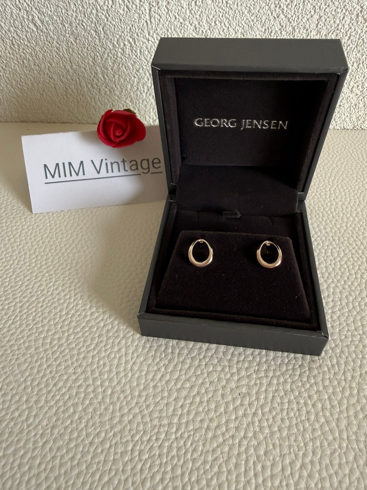 H264/ Zilveren GEORG JENSEN modernist oorbellen, Gebruikt, Verzenden, X, Zilver