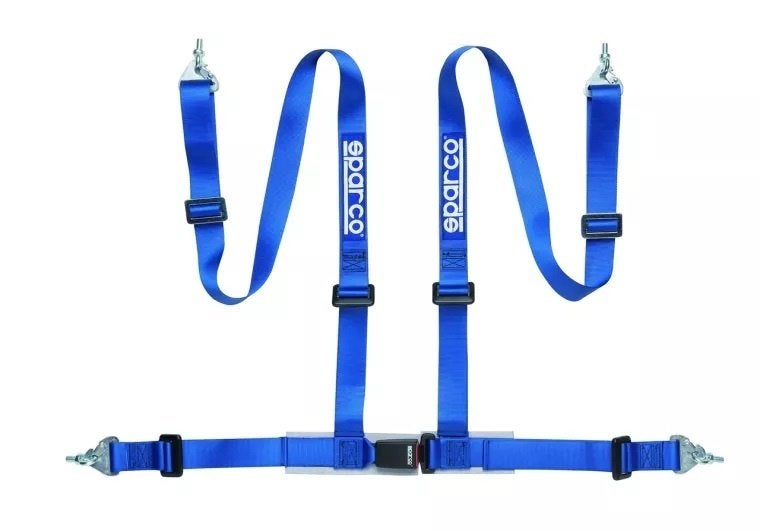 Sparco Club H4 4-punts gordel Blauw zwart rood, Ophalen of Verzenden