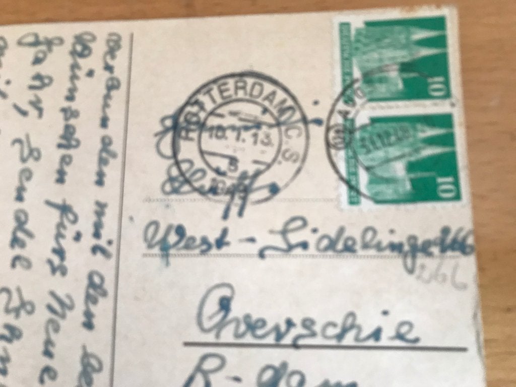 dubbel gestempeld, Ophalen of Verzenden, Envelop