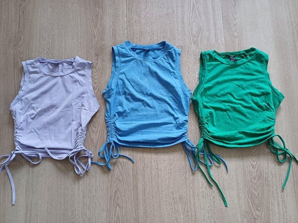 3 tops Shein maat xs, Ophalen, Overige kleuren, Zonder mouw, Maat 34 (XS) of kleiner