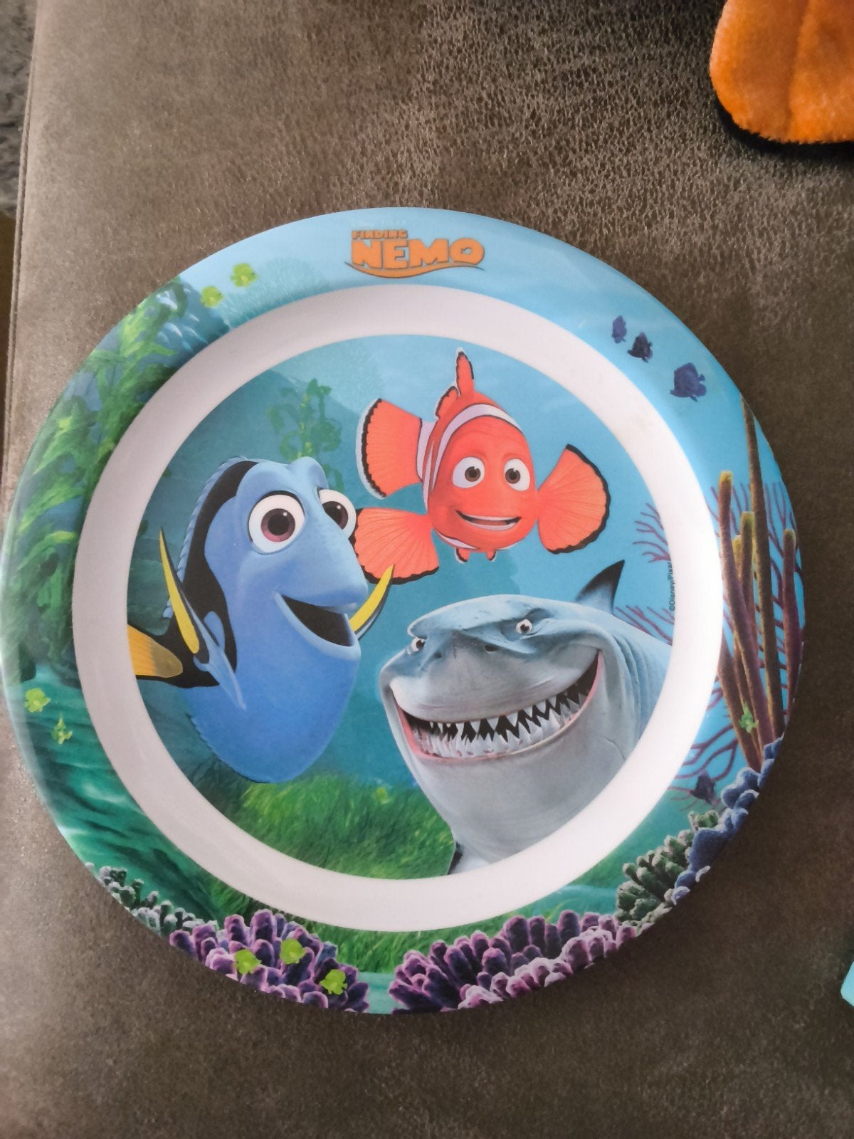 2 Finding Nemo kunststof bordjes, Ophalen of Verzenden, Zo goed als nieuw