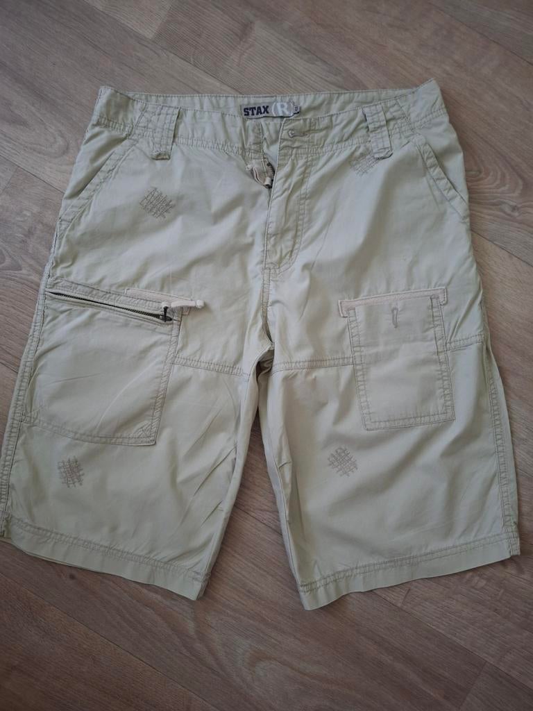 Stax Cargo Shorts jongens 164 Beige, Kleding | Heren, Broeken en Pantalons, Zo goed als nieuw, Maat 46 (S) of kleiner, Beige, Ophalen of Verzenden