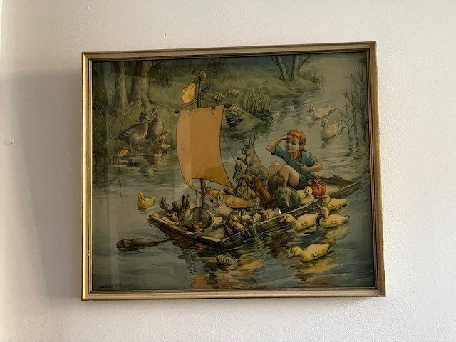 Ingelijste kleurenprent Margaret Tarrant, Ophalen, Gebruikt