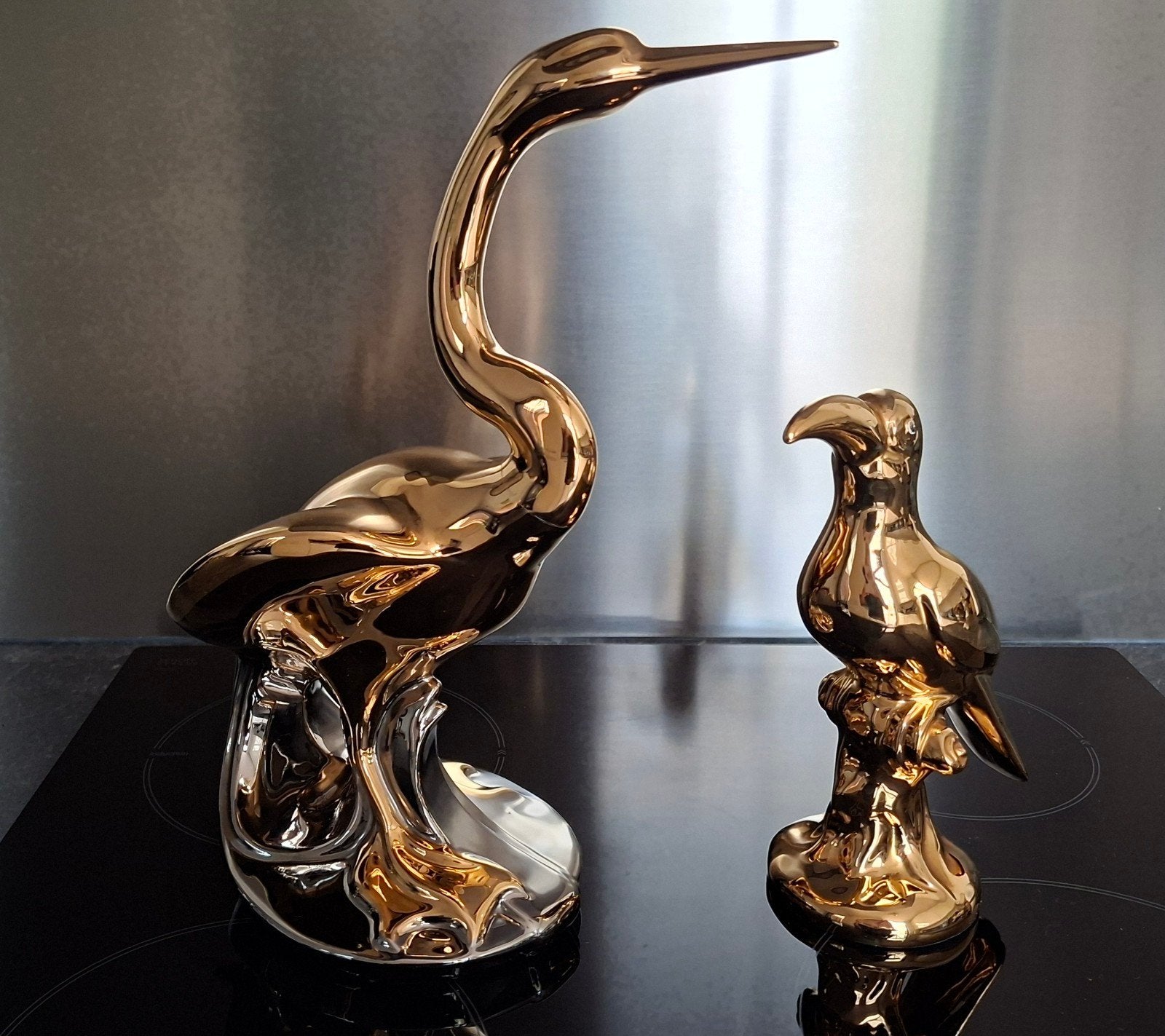 24-Karaats Keramieken Toekan en reiger - Made in Italy, Ophalen of Verzenden