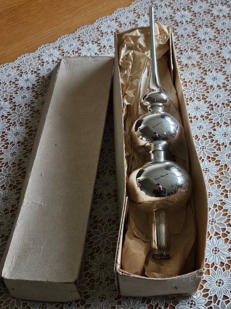 Prachtige oude glazen piek zilver, Ophalen of Verzenden, Gebruikt