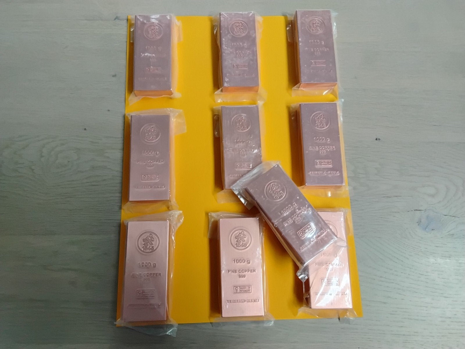 #Koperbaren .999 Heimerle & Meule 1 kilogram., Ophalen of Verzenden, Koper