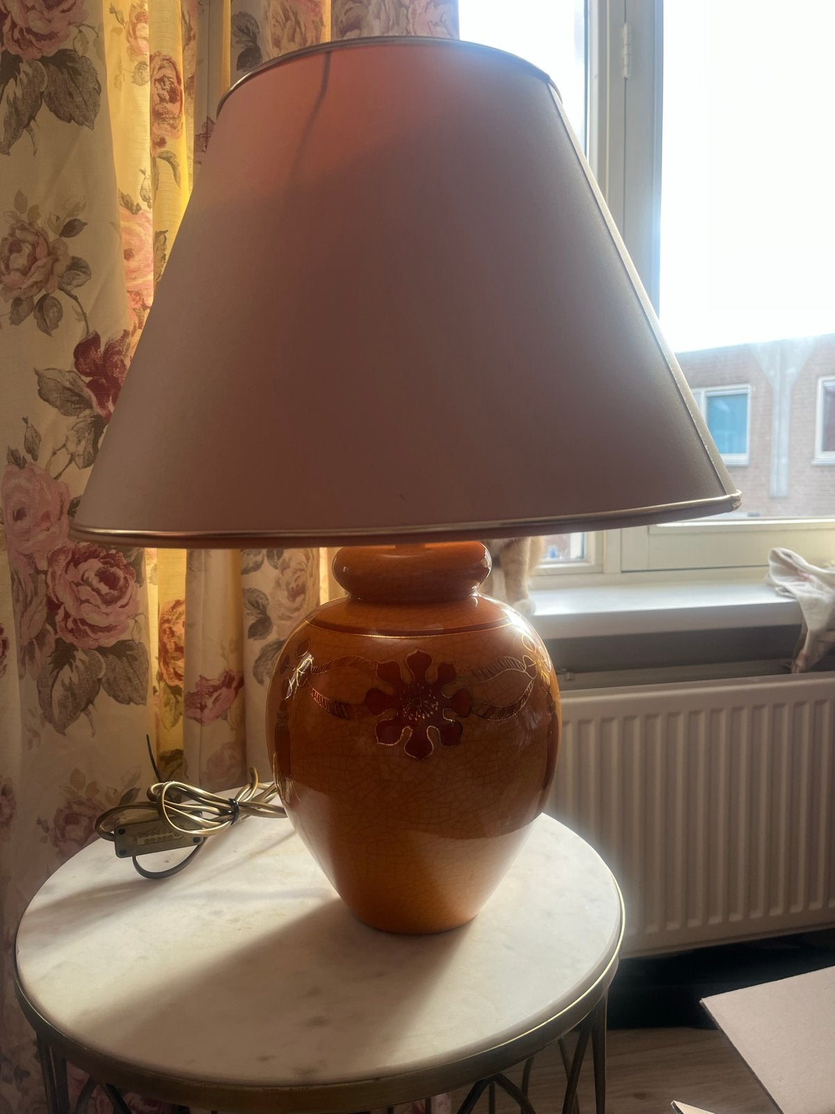 Maison le Dauphin lamp met craquelé effect, Ophalen of Verzenden, Gebruikt, Overige materialen, 50 tot 75 cm