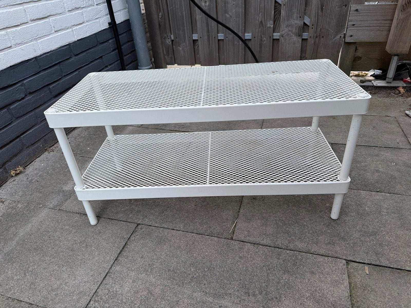 IKEA MACKAPÄR schoenenrek/bankje wit, Ophalen, Gebruikt, Minder dan 50 cm, 50 tot 100 cm