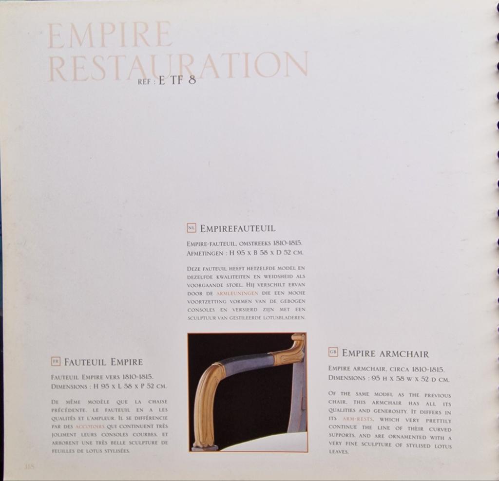Empire Fauteuil - Circa 1810-1815, Ophalen of Verzenden