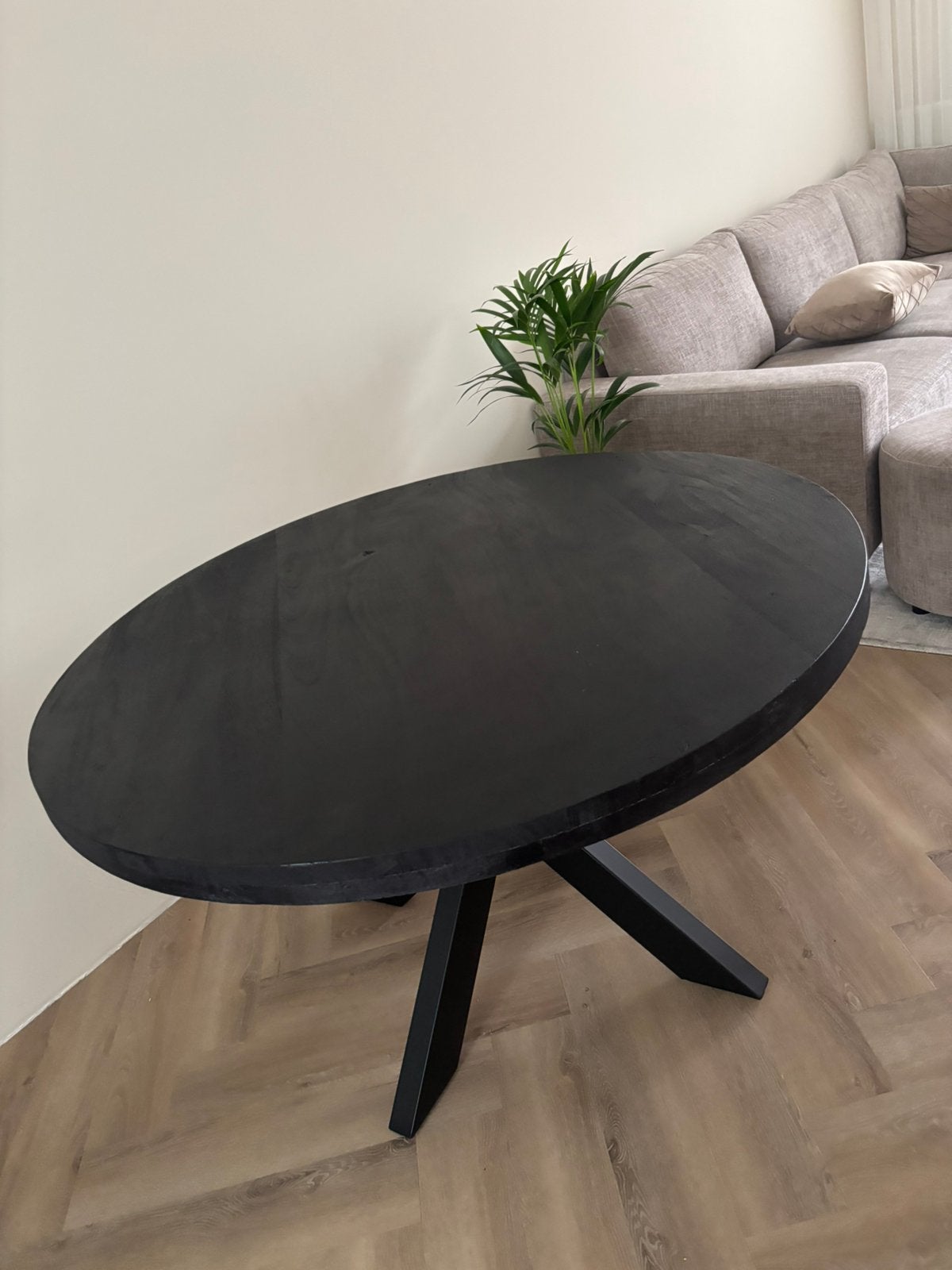 Eettafel 130 doorsnede € 350,00 vandaag ophalen, Ophalen, Zo goed als nieuw, Rond, 100 tot 150 cm