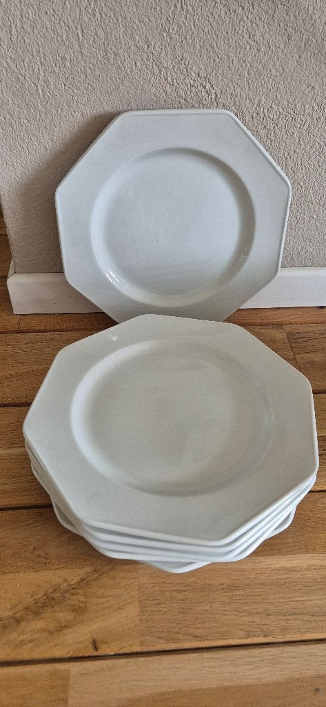 6 Nieuwe 8-hoekige Bauscher Weiden Borden, Ophalen, Nieuw, Overige stijlen, Bord(en)