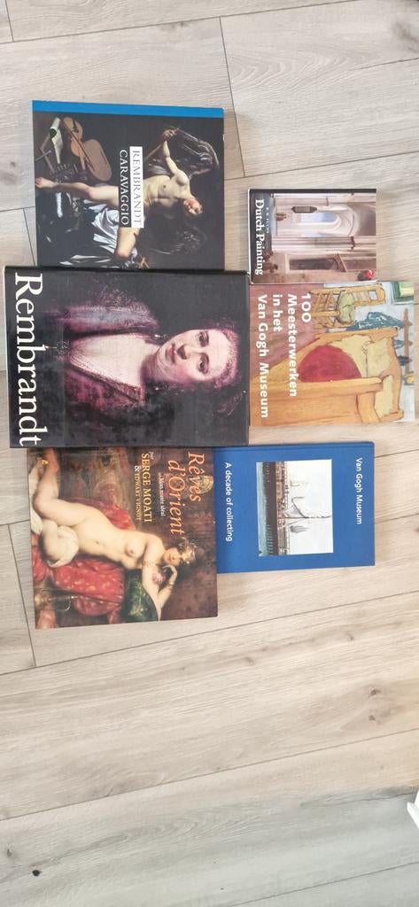 6 Kunstboeken: Rembrandt, Caravaggio, Van Gogh en meer, Ophalen, Gelezen, Overige onderwerpen