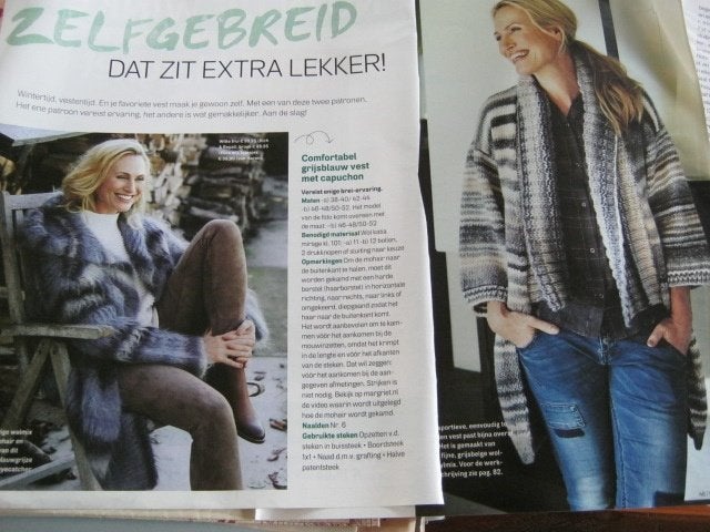 Breipatroon 2 x vest  38 tot 52  nr 9999, Verzenden, Nieuw, Breien, Patroon of Boek