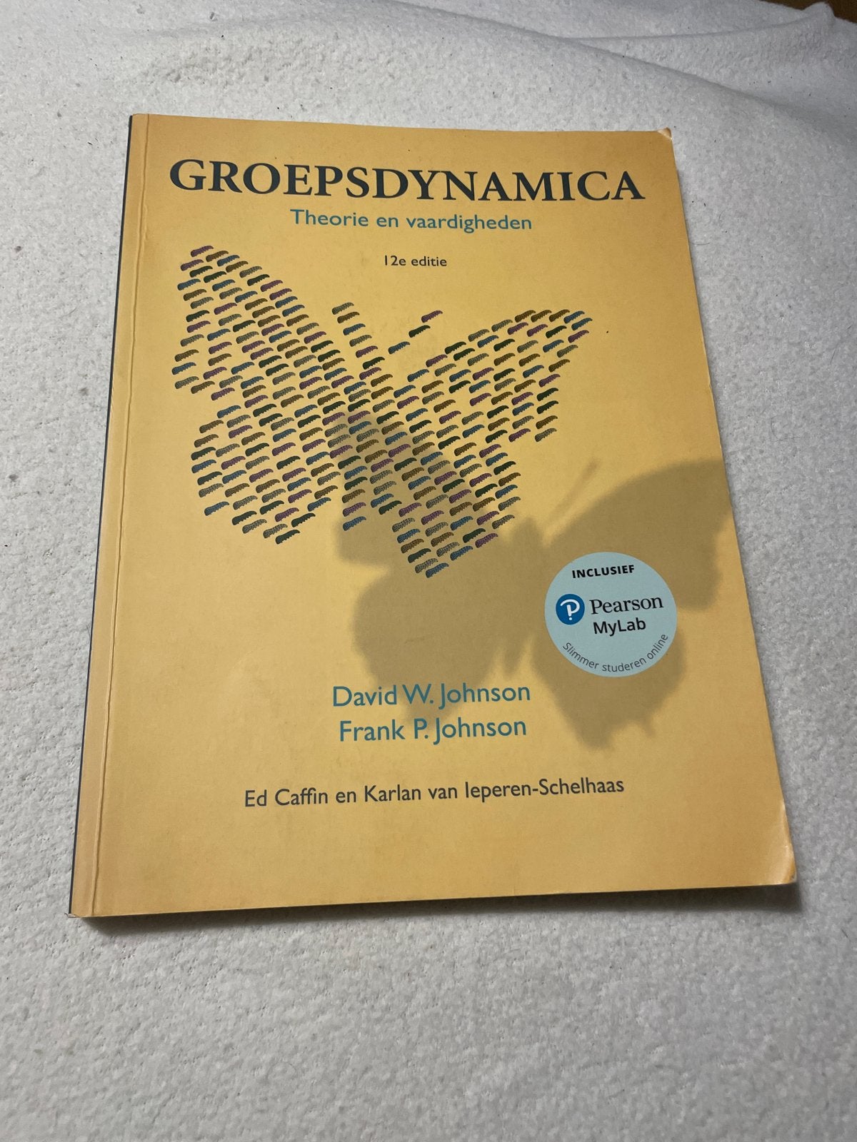 Groepsdynamica - Theorie en vaardigheden (12e editie), Ophalen of Verzenden, Gamma, Zo goed als nieuw, HBO