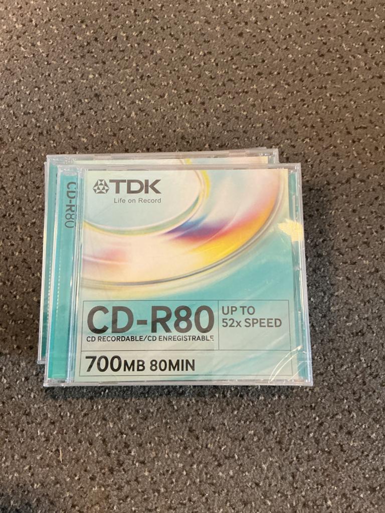 TDK CD-R80 CD-R 700MB 80MIN - Nieuw in doos (3 stuks), Ophalen of Verzenden, Zo goed als nieuw, Cd