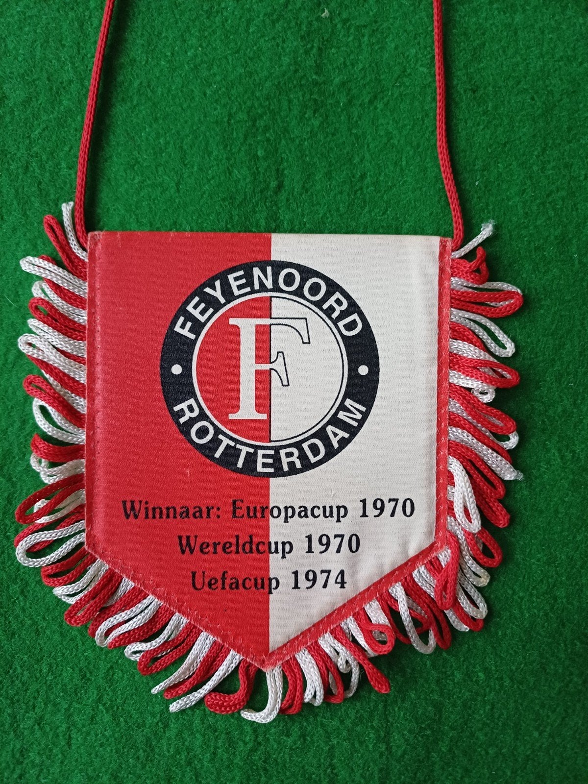 Feyenoord vaantje - Europacup 1970, Wereldcup 1970, Uefacup, Ophalen of Verzenden, Zo goed als nieuw, Feyenoord, Vaantje of Sjaal