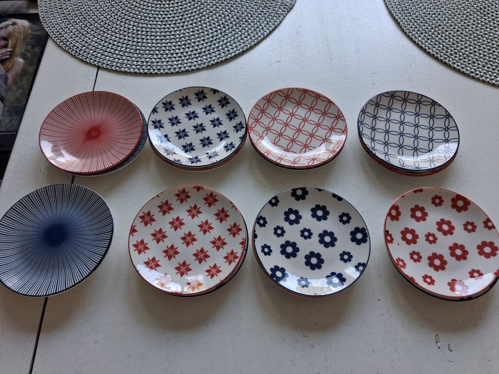 16 leuke petit four  / gebaksbordjes, Ophalen, Overige stijlen, Bord(en)