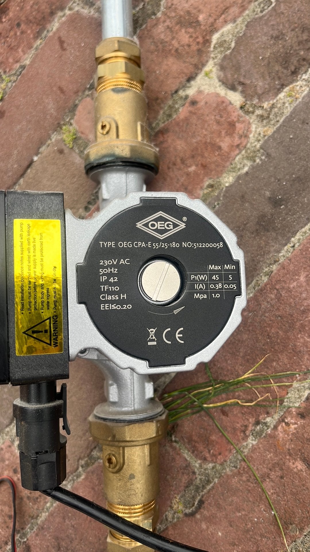 Gebruikte circulatiepomp OEG CPAE 55/25-180, Ophalen, Zo goed als nieuw, Minder dan 60 cm, Minder dan 30 cm