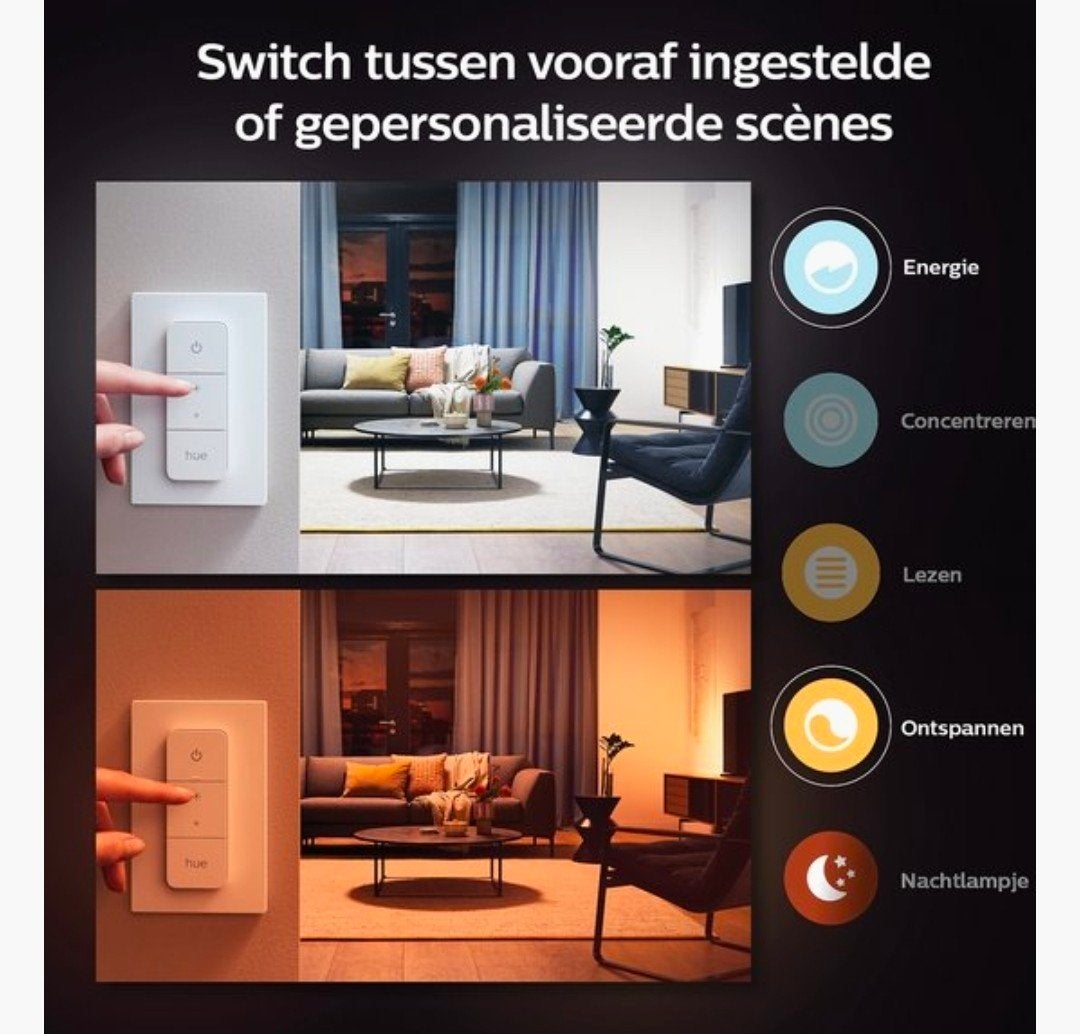 Philips Hue Being Plafondlamp met Dimmer - Wit Ambiance, Wit, Support.philips.hue@signify.com, Dimbaar, Ophalen of Verzenden