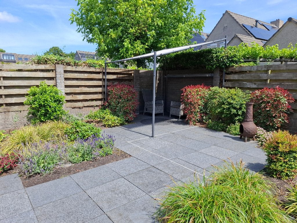 Natuurstenen tegels 60 bij 60, Tuin en Terras, Tegels en Klinkers, Ophalen, Gebruikt, Terrastegels, Natuursteen