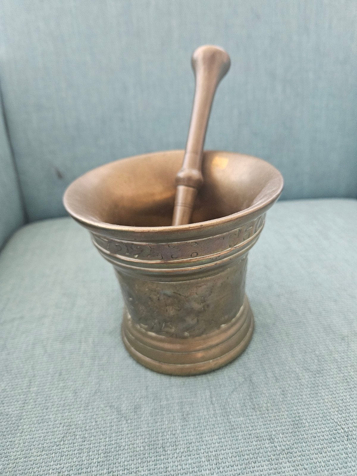 Koperen vijzel 1722, Antiek en Kunst, Antiek | Koper en Brons, Ophalen