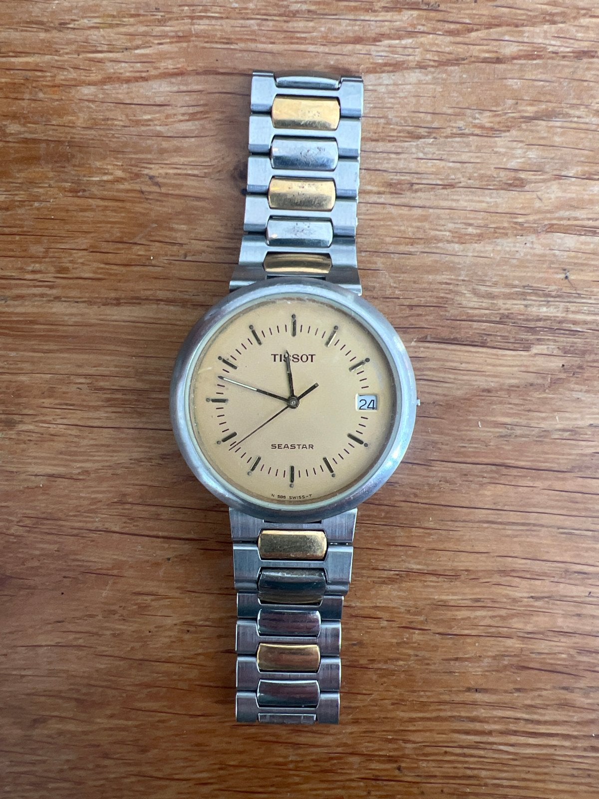 Tissot Seastar Herenhorloge - Staal/Goudkleurig, Overige merken, Gebruikt, Staal, Polshorloge