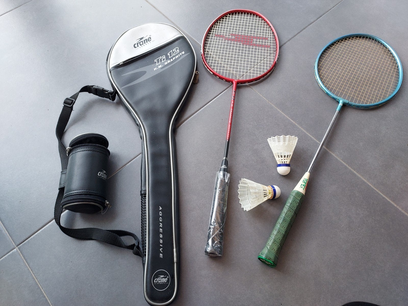 Badmintonrackets met hoes en shuttles, Ophalen of Verzenden, Gebruikt, Racket(s)