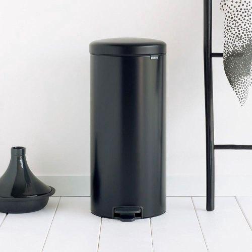 Brabantia NewIcon Pedaalemmer Prullenbak Hi 30L - Mat Zwart, Ophalen, Gebruikt, Met pedaal, 30 tot 40 liter